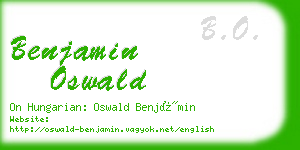 benjamin oswald business card